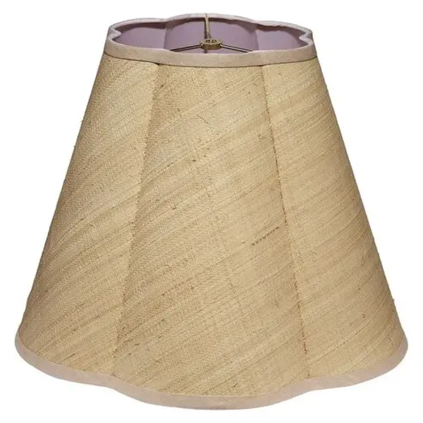 Scalloped Raffia Lamp Shade - Natural - Jamie Young Co.