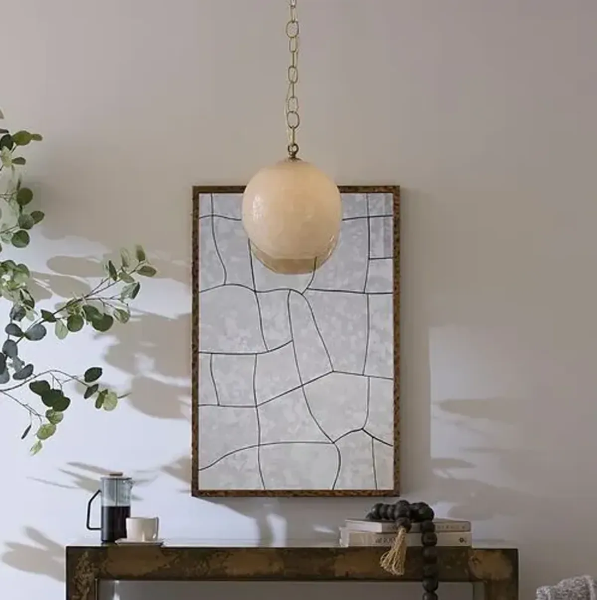 Camber Round Glass Pendant - Jamie Young Co. - Brown