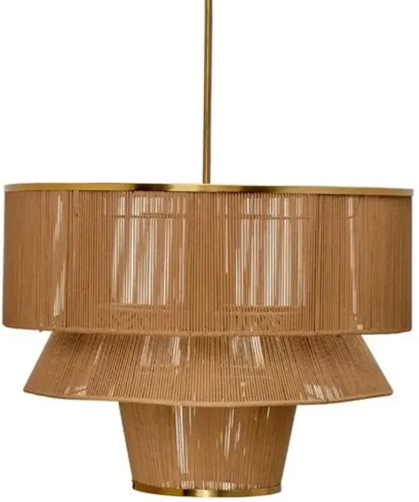 Dimension Rope Chandelier - Natural - Jamie Young Co. - Handcrafted