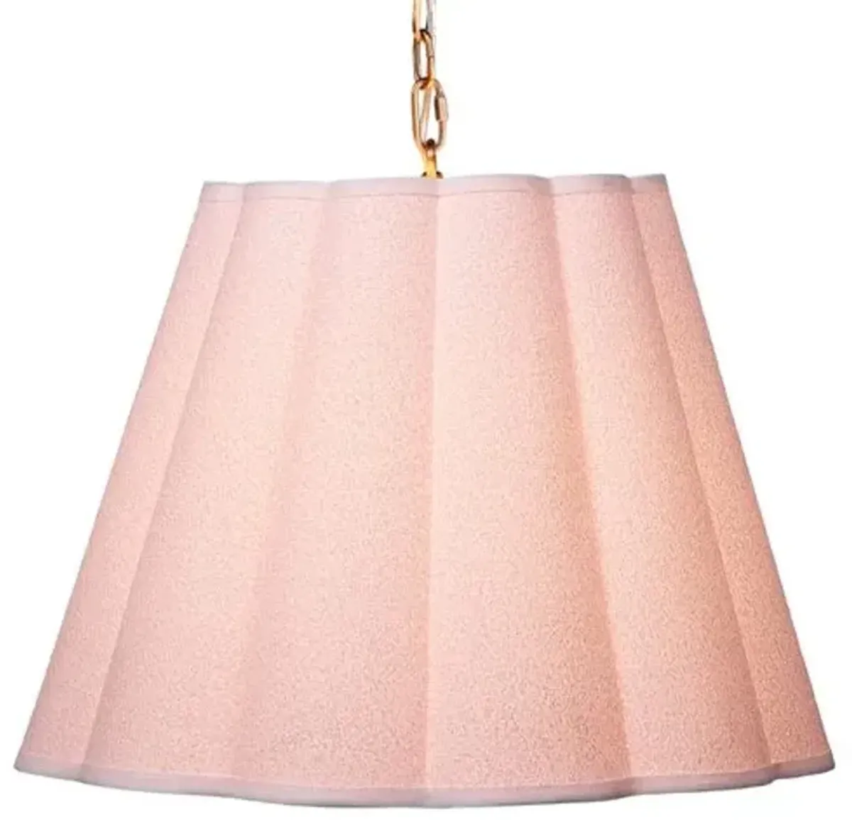 Scalloped Boucle Hanging Pendant - White - Jamie Young Co.