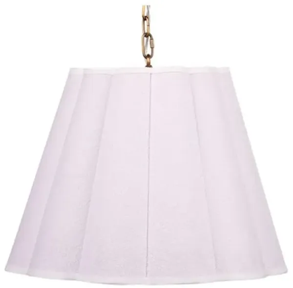 Scalloped Boucle Hanging Pendant - White - Jamie Young Co.