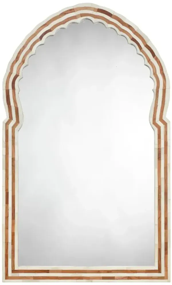 Bardot Bone/Wooden Wall Mirror, Natural