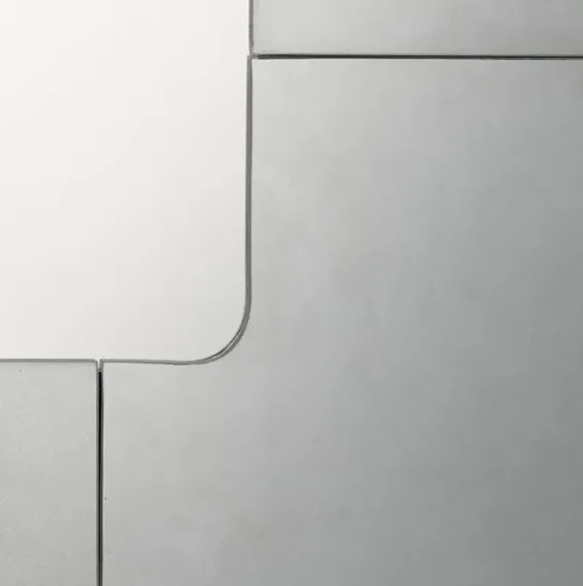 Elemental Asymmetric Iron Wall Mirror - Silver - Jamie Young Co.