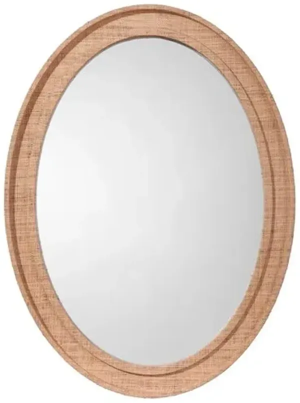 Valley Oval Raffia Wall Mirror - Jamie Young Co.