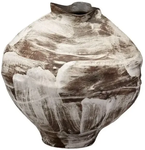 Maurice Ceramic Vase - Brown - Jamie Young Co. - Handcrafted