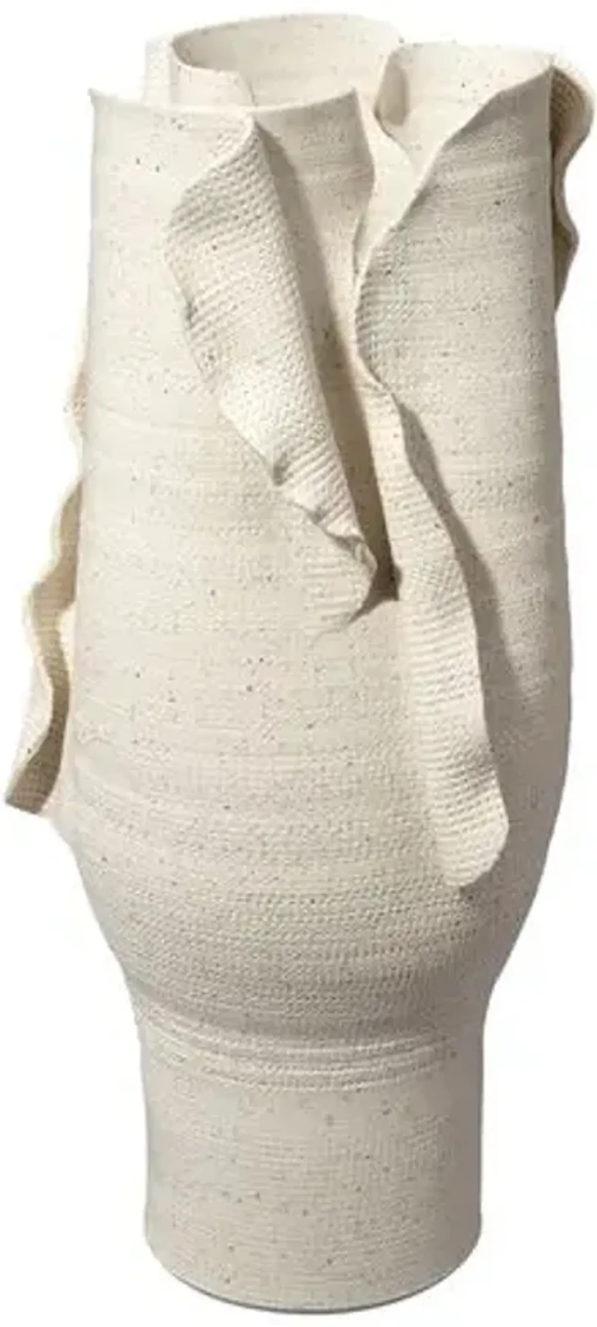 Severed Porcelain Vessel - White - Jamie Young Co.