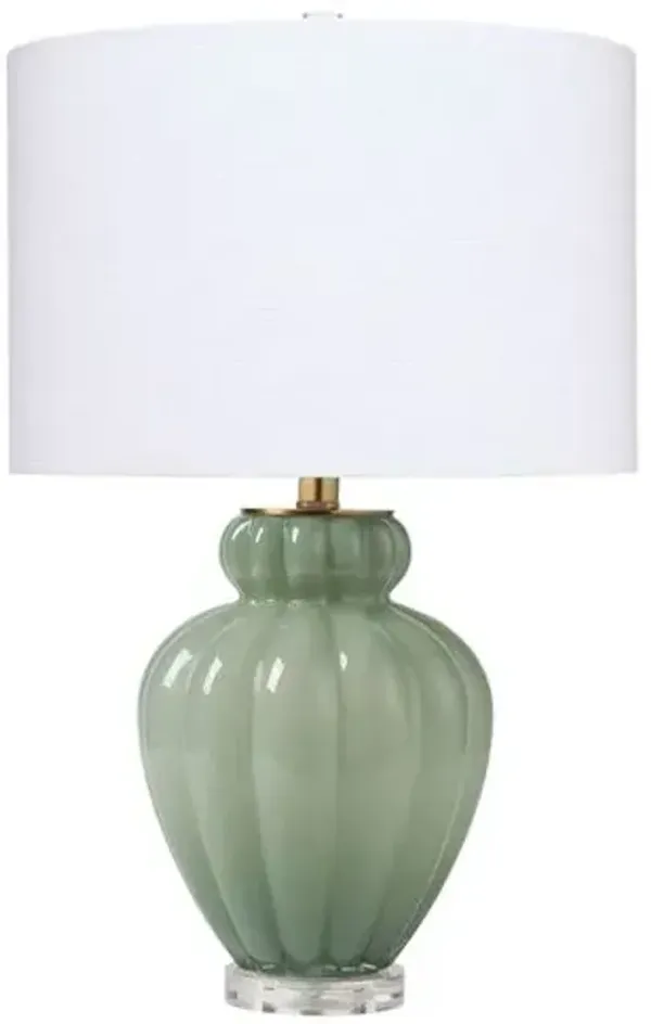 Agnes Glass Table Lamp - Jamie Young Co. - Green