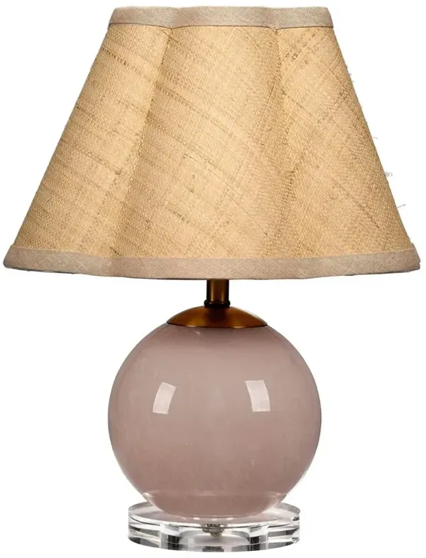 Dottie Glass Mini Table Lamp with Scallop Shade - Jamie Young Co. - Pink