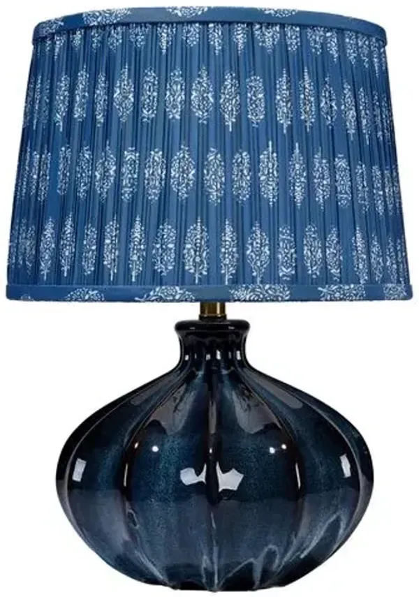 Hershey Ceramic Table Lamp - Blue - Jamie Young Co.