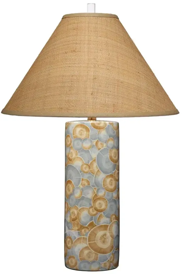 Serene Ceramic Table Lamp - Blue/Natural - Jamie Young Co.
