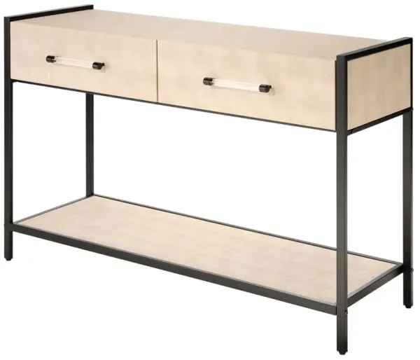 Laken Shagreen Console Table, Taupe