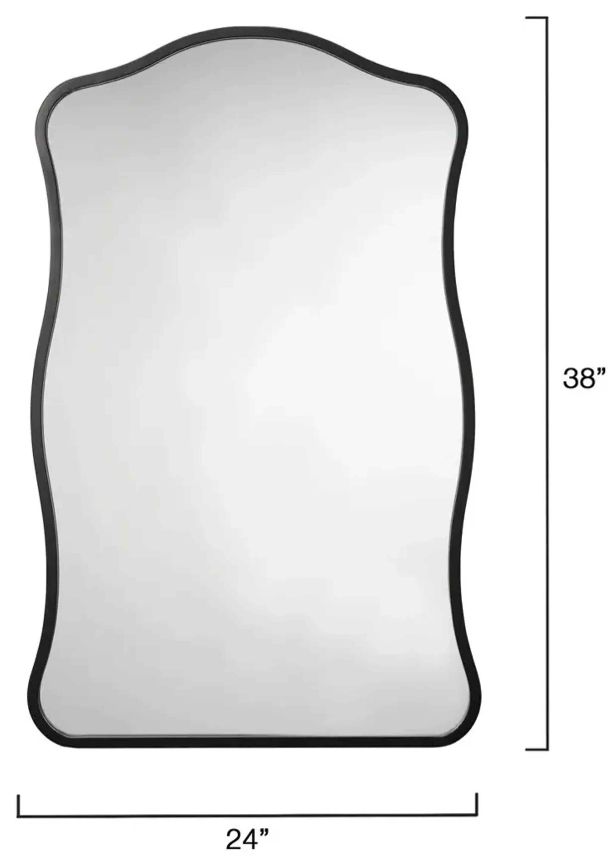Isla Iron Curvy Wall Mirror | Furniture.com
