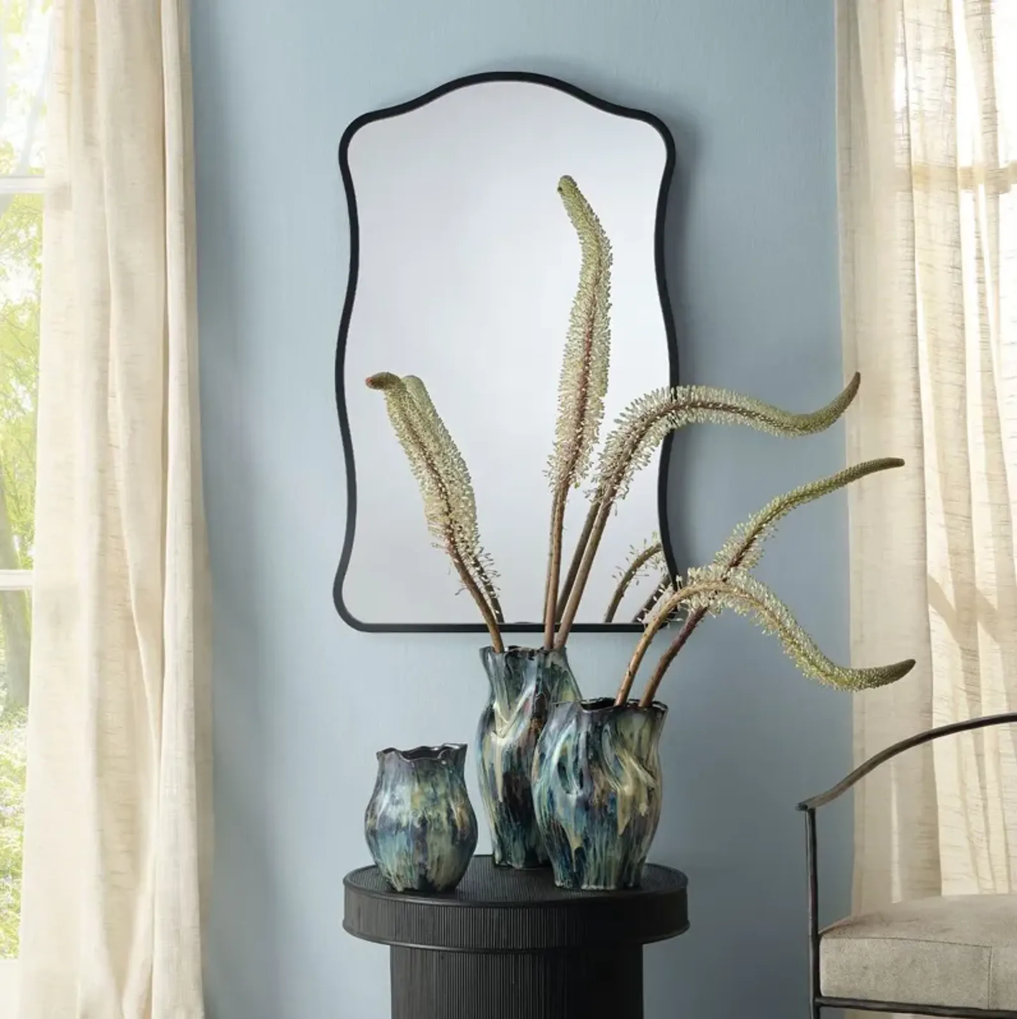 Isla Iron Curvy Wall Mirror | Furniture.com