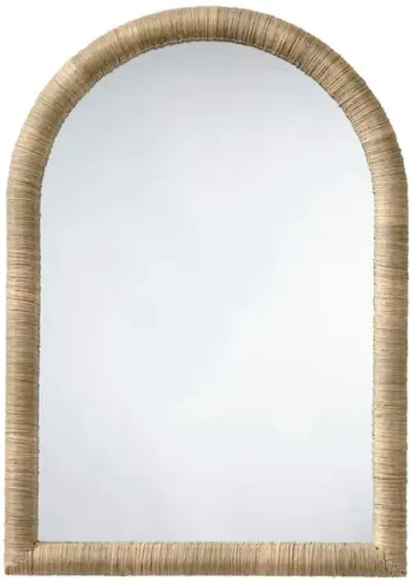 Hill Seagrass Arch Wall Mirror - Natural - Jamie Young Co.