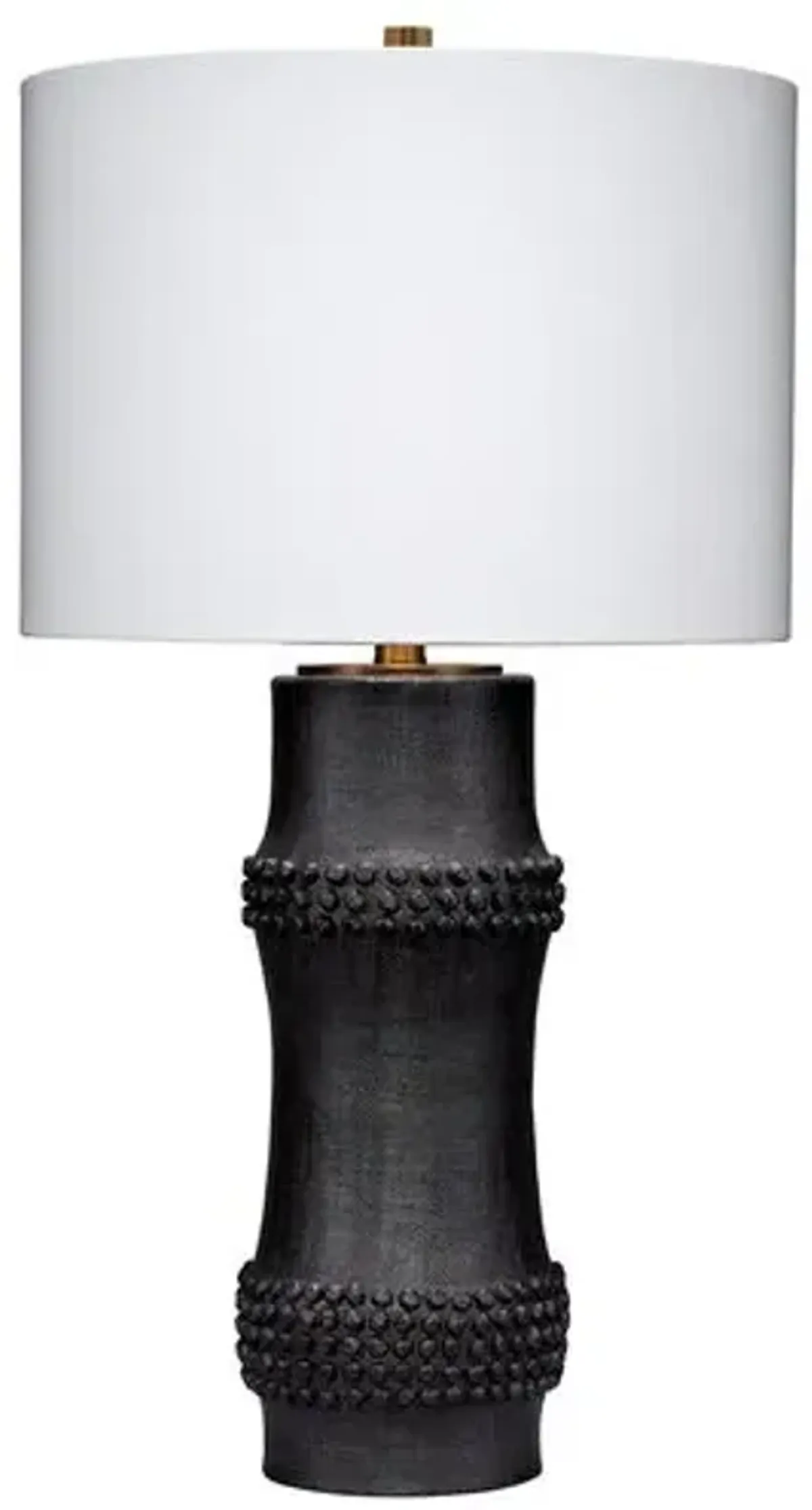 Rail Polyresin Beaded Table Lamp - Jamie Young Co. - Handcrafted - Black