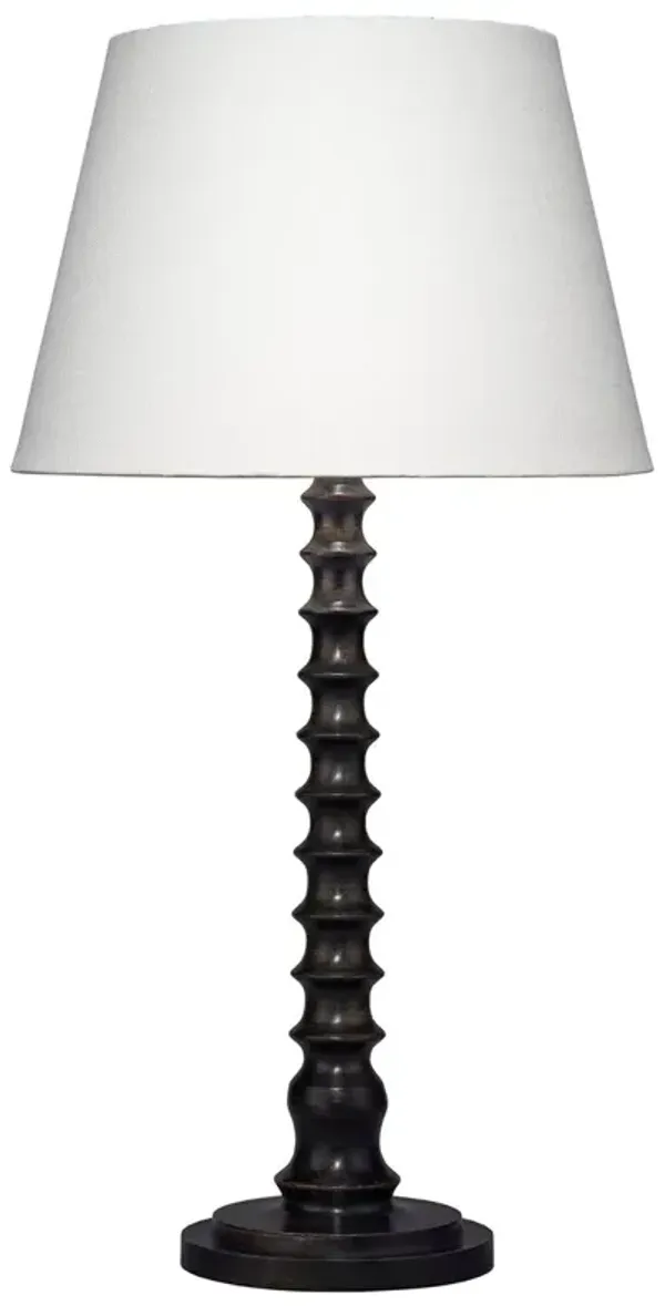 Revolution Wooden Candlestick Table Lamp - Jamie Young Co. - Black