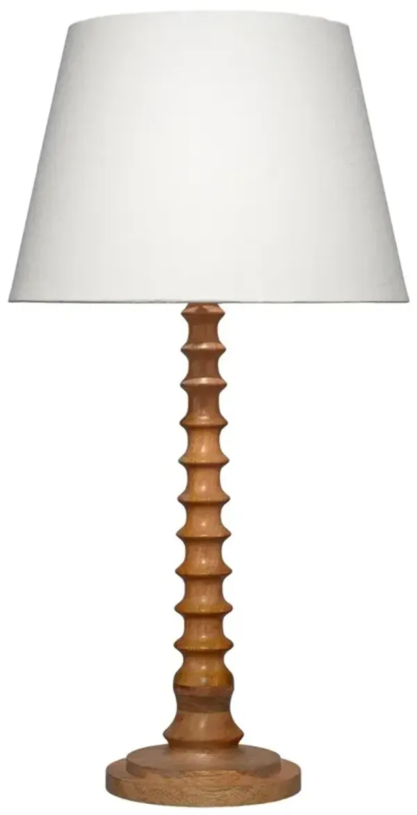 Revolution Wooden Candlestick Table Lamp - Jamie Young Co. - Brown