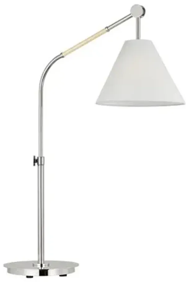 Visual Comfort - Remy Transitional LED Natural Wrapped Table Lamp - Silver