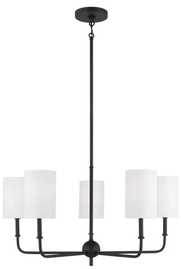 Visual Comfort - Foxdale Transitional Dimmable Chandelier - Black
