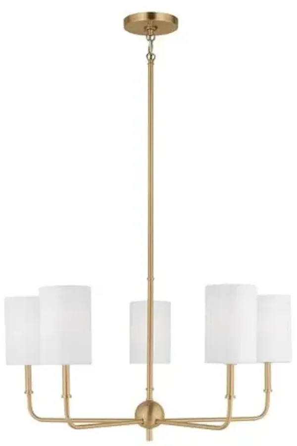 Visual Comfort - Foxdale Transitional Dimmable Chandelier - Gold