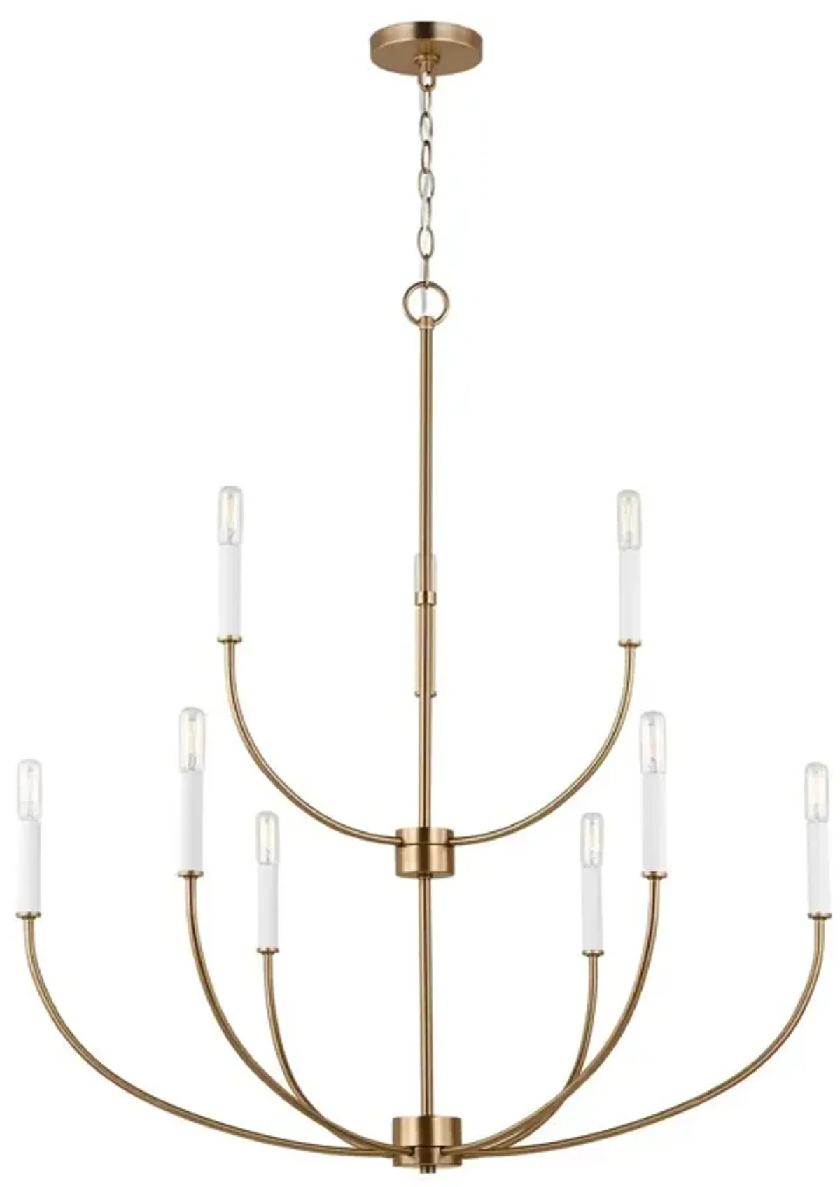 Visual Comfort - Greenwich Modern Farmhouse 9-Light Chandelier - Gold