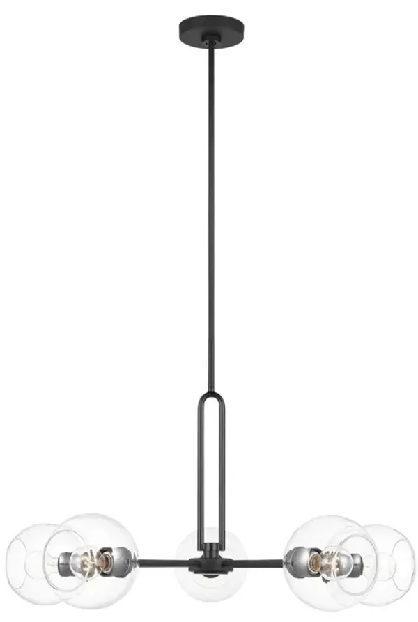 Visual Comfort - Codyn Contemporary Dimmable 5-Light Chandelier - Black