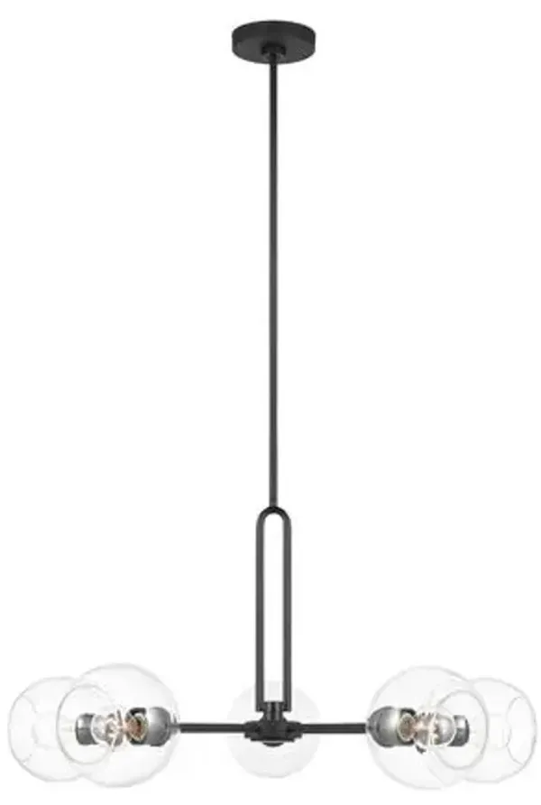 Visual Comfort - Codyn Contemporary Dimmable 5-Light Chandelier - Black