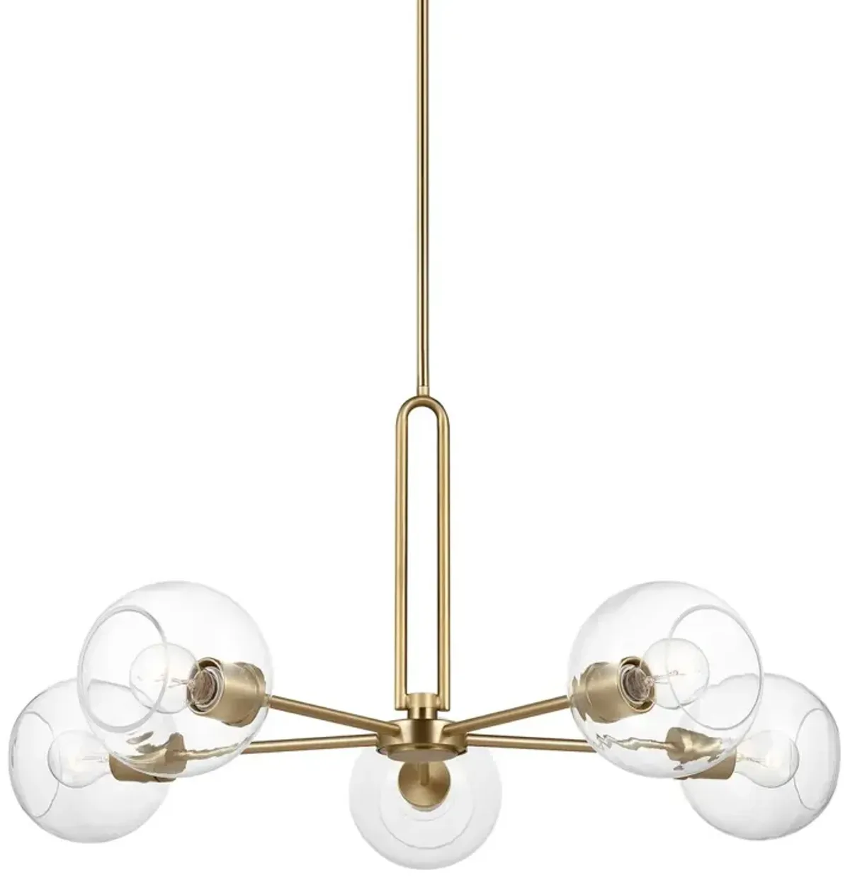 Visual Comfort - Codyn Contemporary Dimmable 5-Light Chandelier - Gold
