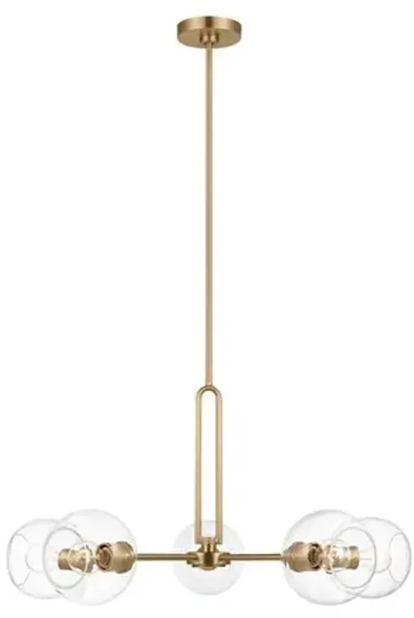 Visual Comfort - Codyn Contemporary Dimmable 5-Light Chandelier - Gold