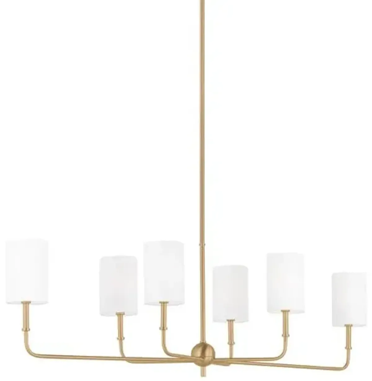 Visual Comfort - Foxdale Transitional Dimmable 6-Light Linear Chandelier - Gold