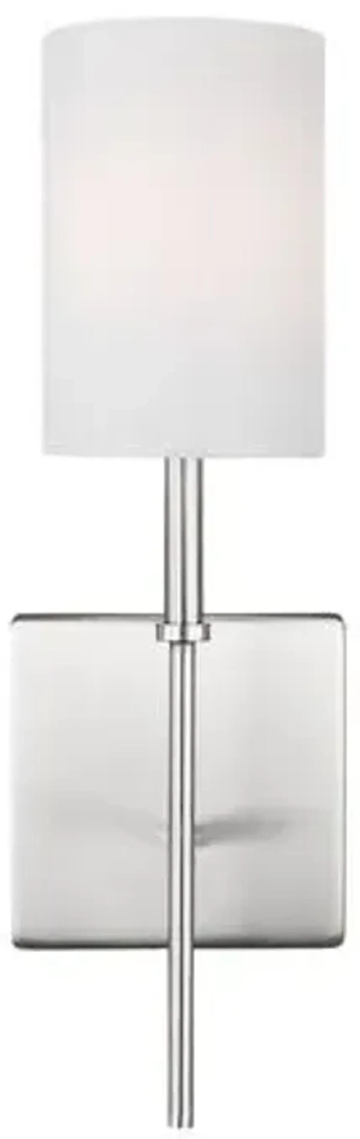 Visual Comfort - Foxdale Transitional 1-Light Dimmable Bath Sconce - Silver