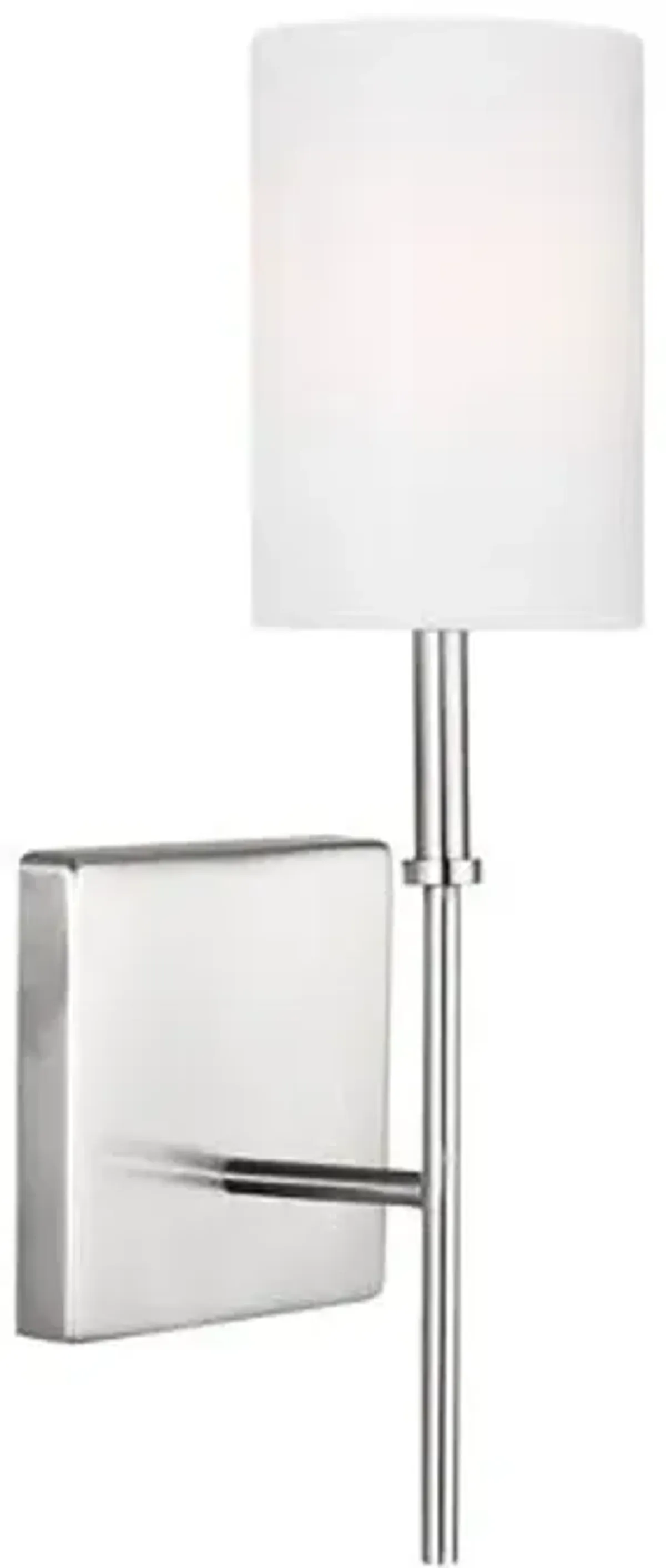 Visual Comfort - Foxdale Transitional 1-Light Dimmable Bath Sconce - Silver