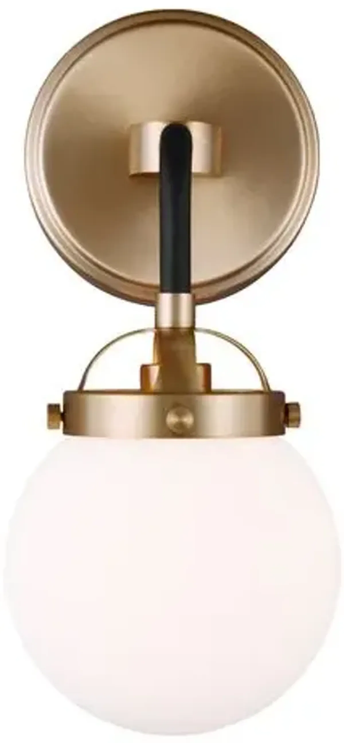 Visual Comfort - Ian Fowler Cafe Mid-Century Modern 1-Light Wall Sconce - Satin Brass Gold