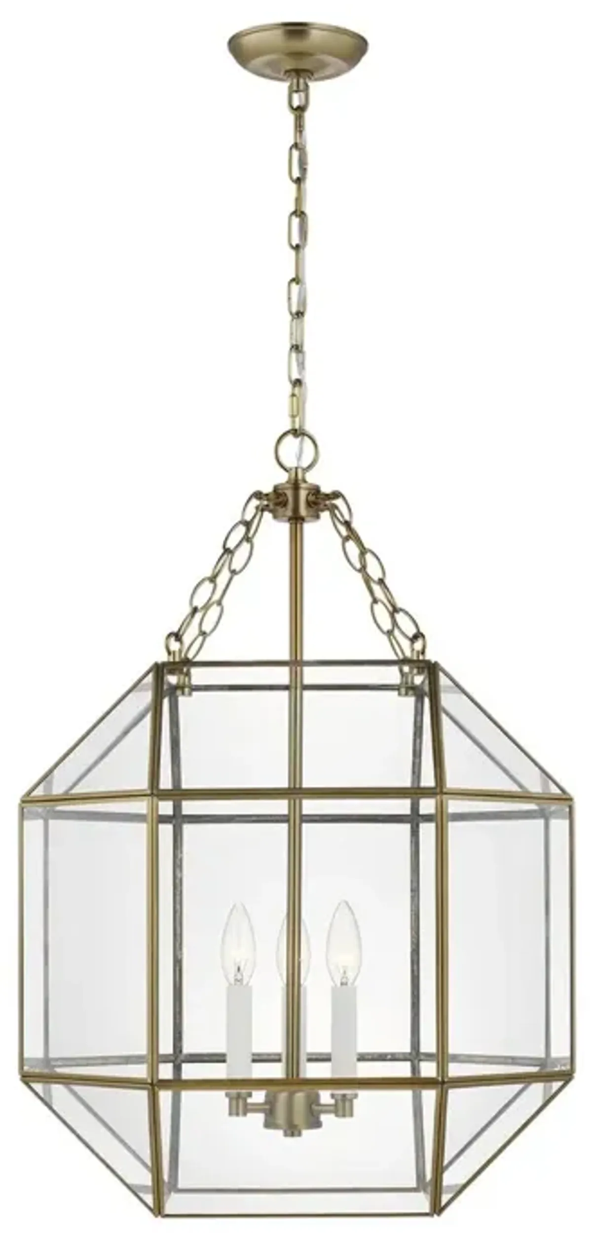 Visual Comfort - Morrison Modern 3-Light Dimmable Ceiling Pendant - Gold