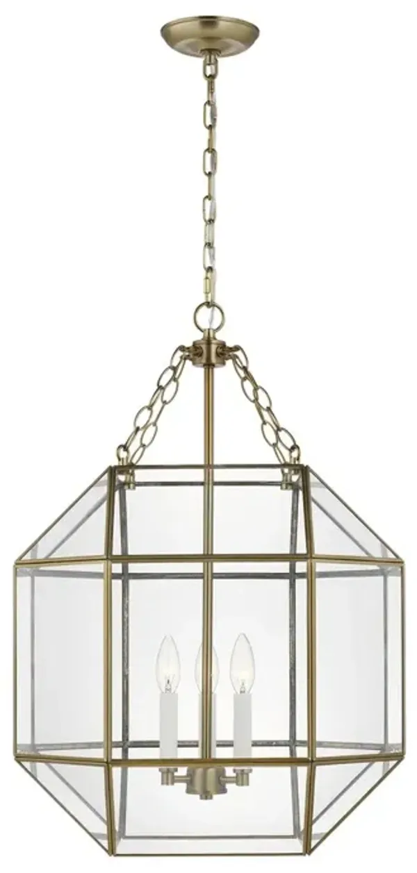 Visual Comfort - Morrison Modern 3-Light Dimmable Ceiling Pendant - Gold