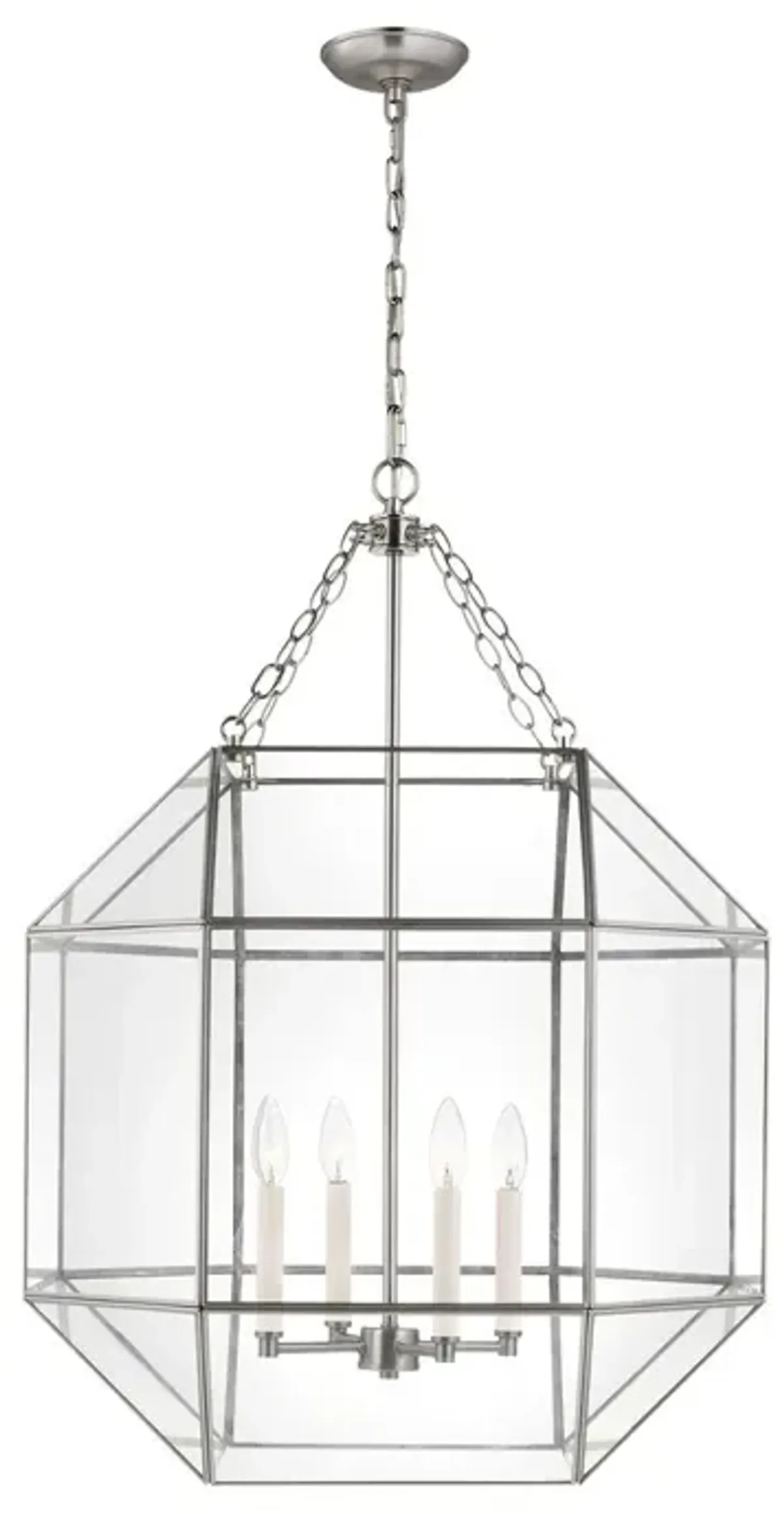 Visual Comfort - Morrison Modern 4-Light Chandelier - Silver