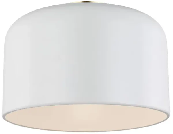 Visual Comfort - Malone Transitional 1-Light Dimmable Ceiling Flush Mount - White