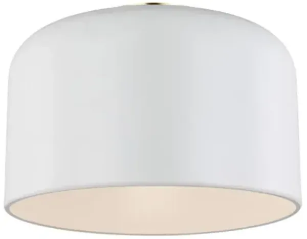 Visual Comfort - Malone Transitional 1-Light Dimmable Ceiling Flush Mount - White