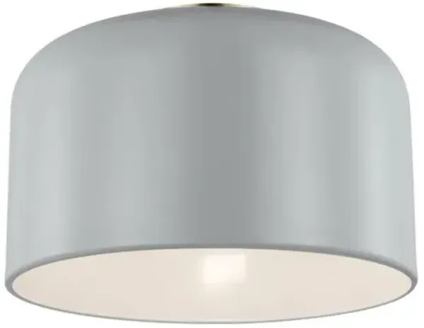 Visual Comfort - Malone Transitional 1-Light Dimmable Ceiling Flush Mount - Gray