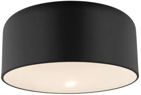 Visual Comfort - Malone Transitional 1-Light Dimmable Ceiling Flush Mount - Black