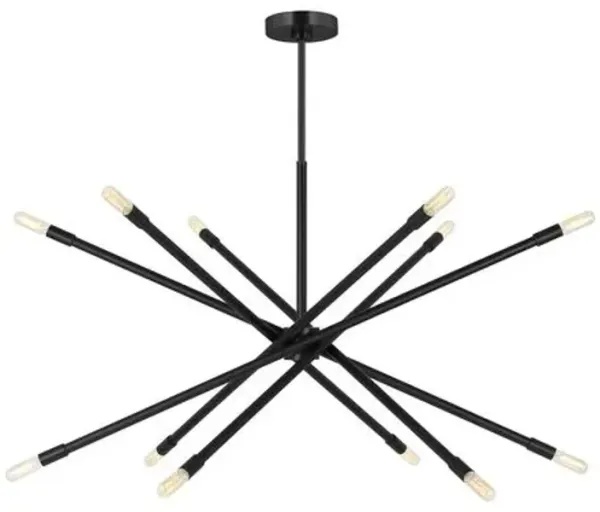 Visual Comfort - Eastyn Modern Dimmable Chandelier - Black