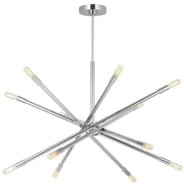 Visual Comfort - Eastyn Modern Dimmable Chandelier - Silver