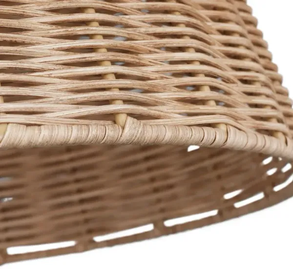 Visual Comfort - Whitby 1-Light Rattan Pendant - Blonde/Burnished Brass - Gold