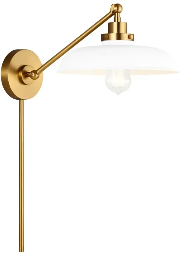 Visual Comfort - Wellfleet Single Arm Wide Task Sconce - White