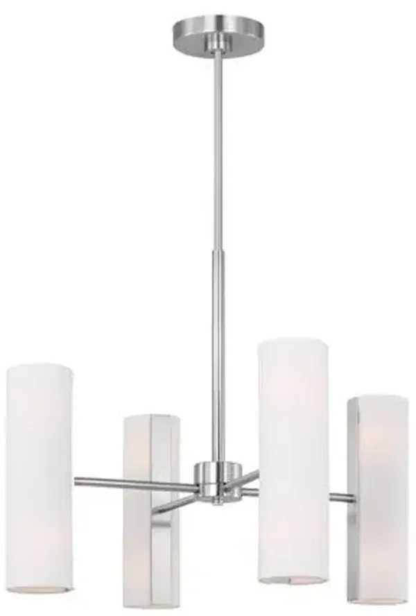 Visual Comfort - Capalino Modern 8-Light Dimmable Medium Chandelier - Silver