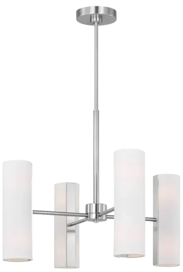 Visual Comfort - Capalino Modern 8-Light Dimmable Medium Chandelier - Silver