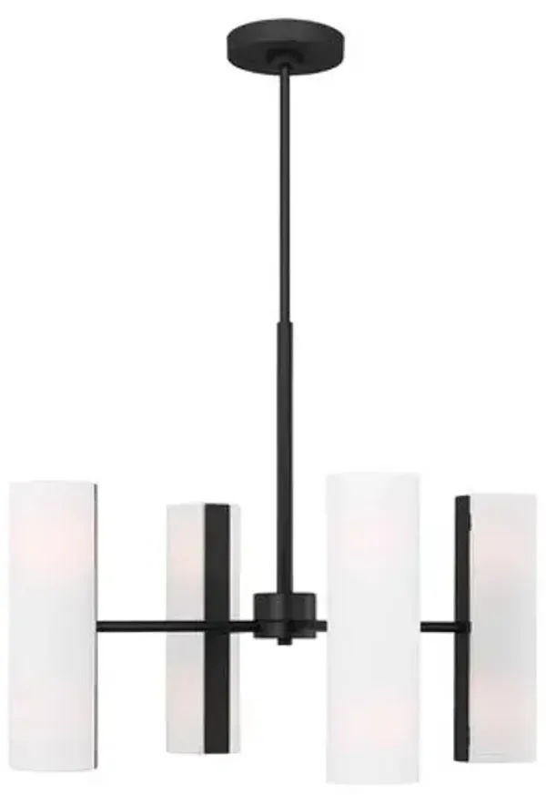 Visual Comfort - Capalino Modern 8-Light Dimmable Medium Chandelier - Black