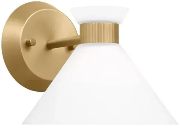 Visual Comfort - Belcarra Modern 1-Light Bath Vanity Wall Sconce - Gold