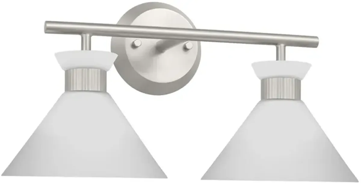 Visual Comfort - Belcarra Modern 2-Light Bath Vanity Wall Sconce - Silver