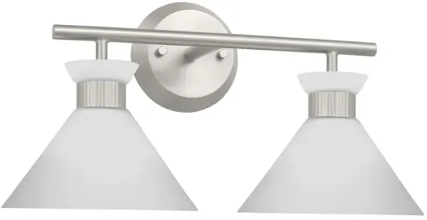 Visual Comfort - Belcarra Modern 2-Light Bath Vanity Wall Sconce - Silver
